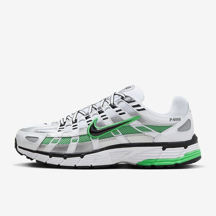 CD6404-104 Nike P-6000 White Metallic Silver Spring Green Black (Men's)