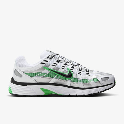 CD6404-104 Nike P-6000 White Metallic Silver Spring Green Black (Men's)