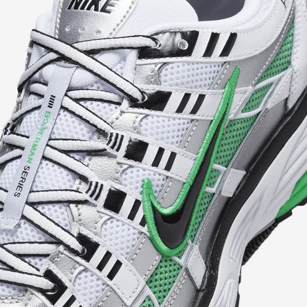 CD6404-104 Nike P-6000 White Metallic Silver Spring Green Black (Men's)