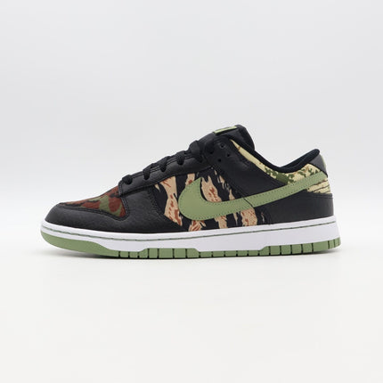 DH0957-001 Nike Dunk Low Crazy Black Multi Camo Khaki Oil Green Orange (Men's)