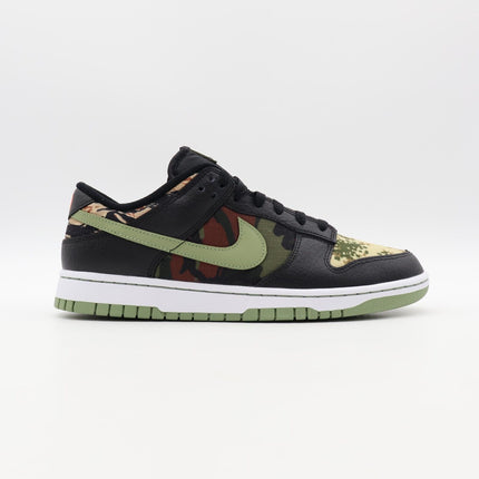 DH0957-001 Nike Dunk Low Crazy Black Multi Camo Khaki Oil Green Orange (Men's)