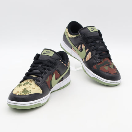 DH0957-001 Nike Dunk Low Crazy Black Multi Camo Khaki Oil Green Orange (Men's)