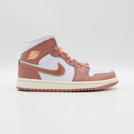 FB9892-670 Nike Air Jordan 1 Mid SE Red Stardust (Women's)