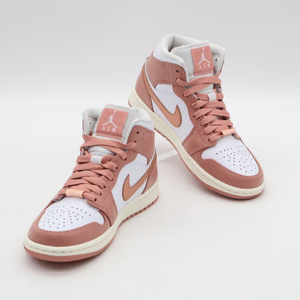 FB9892-670 Nike Air Jordan 1 Mid SE Red Stardust (Women's)