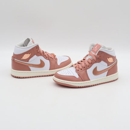 FB9892-670 Nike Air Jordan 1 Mid SE Red Stardust (Women's)