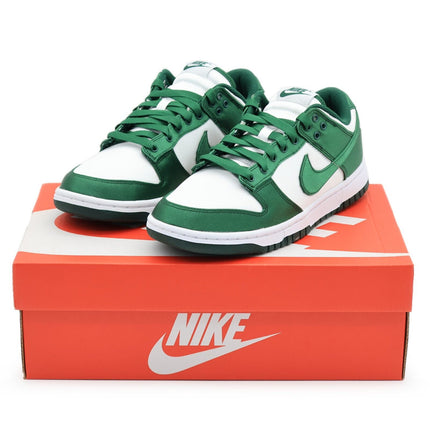 DX5931-100 Nike Dunk Low Michigan State Satin Team Forrest Green White (Women's)