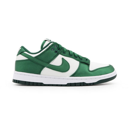 DX5931-100 Nike Dunk Low Michigan State Satin Team Forrest Green White (Women's)