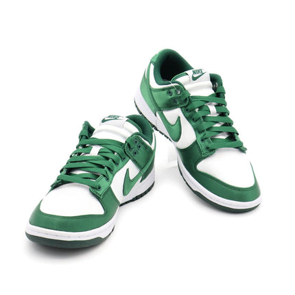 DX5931-100 Nike Dunk Low Michigan State Satin Team Forrest Green White (Women's)