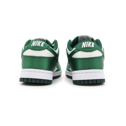 DX5931-100 Nike Dunk Low Michigan State Satin Team Forrest Green White (Women's)