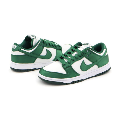 DX5931-100 Nike Dunk Low Michigan State Satin Team Forrest Green White (Women's)