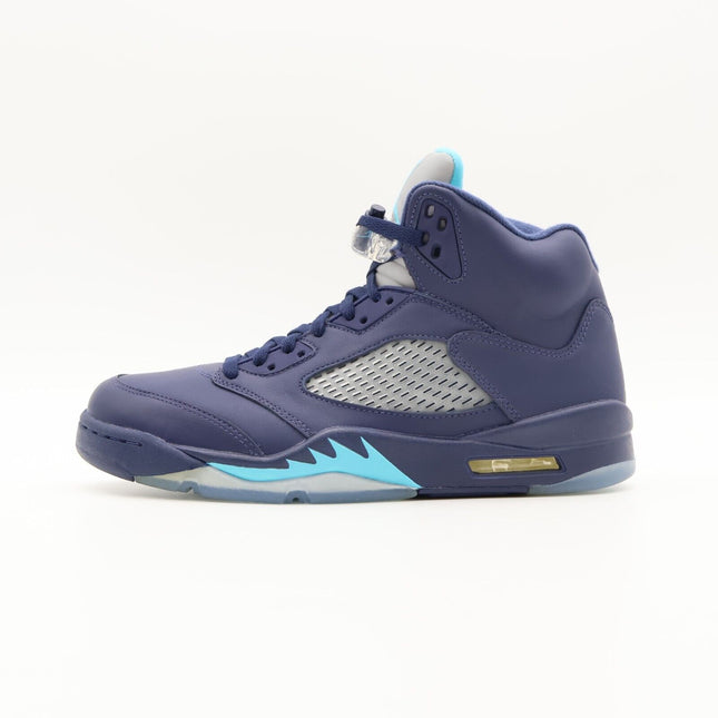 136027-405 Nike Air Jordan 5 Retro Pre-Grape Midnight Navy Blue White (Men's)