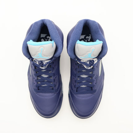 136027-405 Nike Air Jordan 5 Retro Pre-Grape Midnight Navy Blue White (Men's)