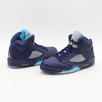 136027-405 Nike Air Jordan 5 Retro Pre-Grape Midnight Navy Blue White (Men's)