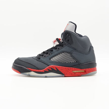 136027-006 Nike Air Jordan 5 Retro Satin Black University Red Bred (Men's)