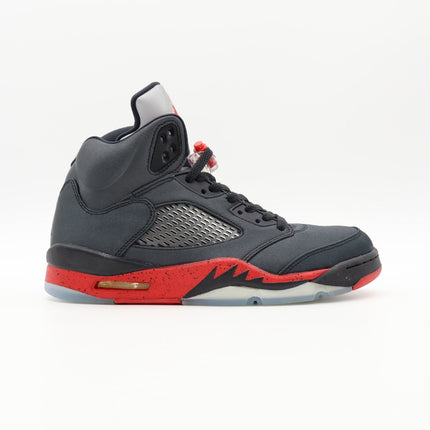 136027-006 Nike Air Jordan 5 Retro Satin Black University Red Bred (Men's)