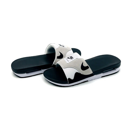 DH0295-102 Nike Air Max 1 Slide Light Neutral Grey and Black