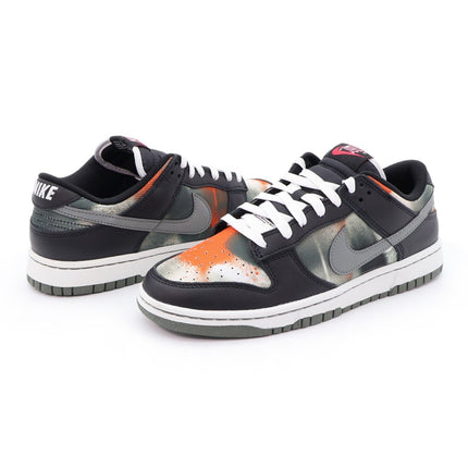 DM0108-001 Nike Dunk Low Graffiti Black Red Grey Orange Tie-Dye Khaki (Men's)