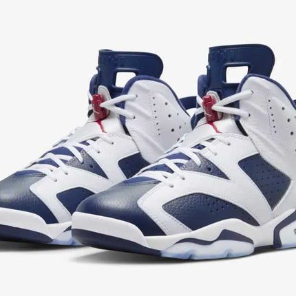 CT8529-164 Nike Air Jordan 6 Retro White and Midnight Navy (Men's)