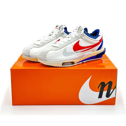 DQ0581-100 sacai �~ Nike Zoom Cortez White and University Red Blue Light Cream