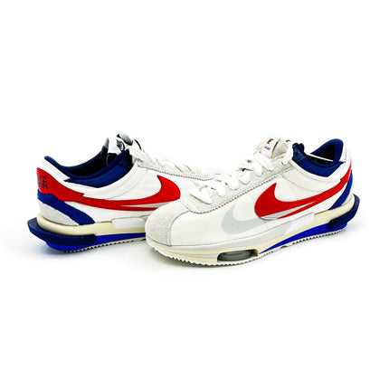 DQ0581-100 sacai �~ Nike Zoom Cortez White and University Red Blue Light Cream