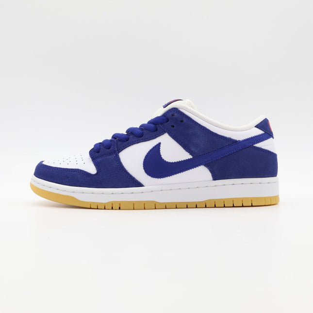 DO9395-400 Nike Dunk Low SB Los Angeles Dodgers Deep Royal Blue White (Men's)