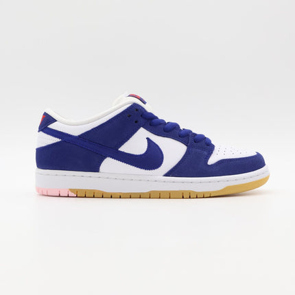 DO9395-400 Nike Dunk Low SB Los Angeles Dodgers Deep Royal Blue White (Men's)