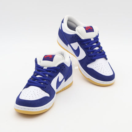 DO9395-400 Nike Dunk Low SB Los Angeles Dodgers Deep Royal Blue White (Men's)