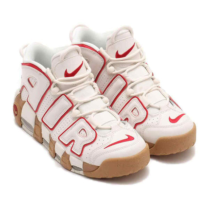 DV1137-002 Nike Air More Uptempo White Red Gum (Women's)