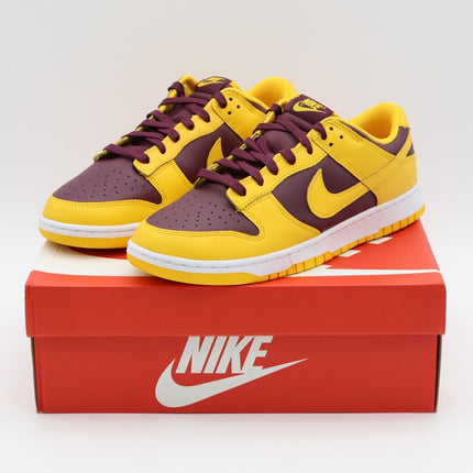 DD1391-702 Nike Dunk Low Arizona State Sun Devils University Gold Maroon (Men's)