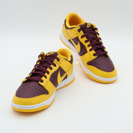 DD1391-702 Nike Dunk Low Arizona State Sun Devils University Gold Maroon (Men's)