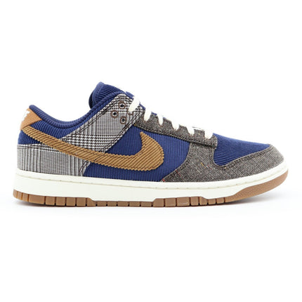 FQ8746-410 Nike Dunk Low PRM Tweed Midnight Navy Baroque Brown Corduroy (Men's)