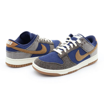 FQ8746-410 Nike Dunk Low PRM Tweed Midnight Navy Baroque Brown Corduroy (Men's)