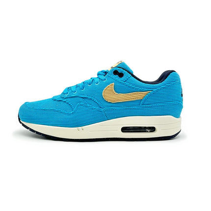 FB8915-400 Nike Air Max 1 PRM Corduroy Baltic Blue Sesame Gridiron Sail Turquois