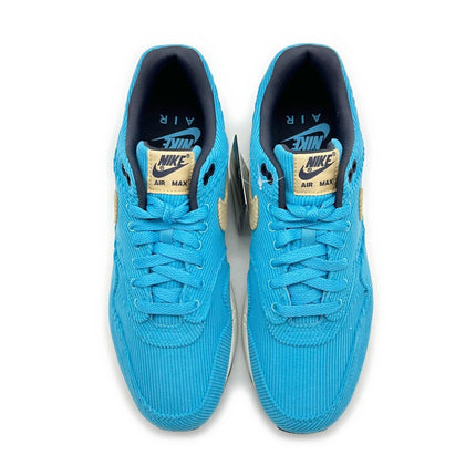 FB8915-400 Nike Air Max 1 PRM Corduroy Baltic Blue Sesame Gridiron Sail Turquois