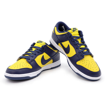 DD1391-700 Nike Dunk Low Michigan Varsity Maze Midnight Navy White (Men's)