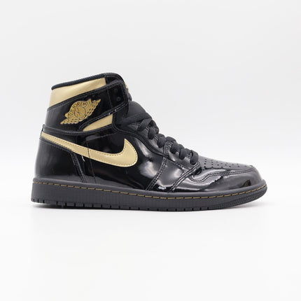 555088-032 Nike Air Jordan 1 Retro High OG Black Metallic Gold Patent (Men's)