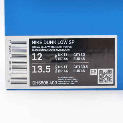 DH6508-400 Nike Dunk Low Undefeated Dunk VS AF1 5 On It Signal Blue (Men's)