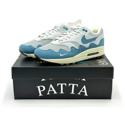 DH1348-004 Nike Air Max 1 Patta Waves Noise Aqua Metallic Silver Pure Platinum