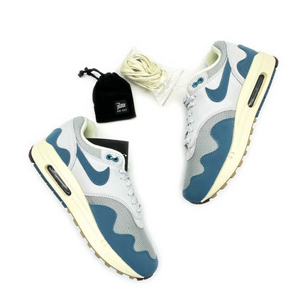 DH1348-004 Nike Air Max 1 Patta Waves Noise Aqua Metallic Silver Pure Platinum