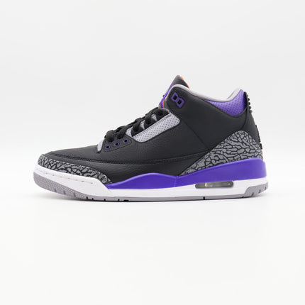 CT8532-050 Nike Air Jordan 3 Retro Black Court Purple Cement Grey White (Men's)