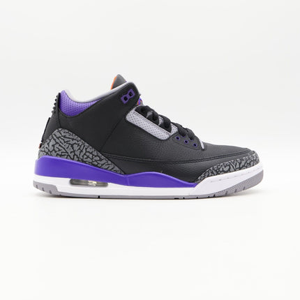 CT8532-050 Nike Air Jordan 3 Retro Black Court Purple Cement Grey White (Men's)