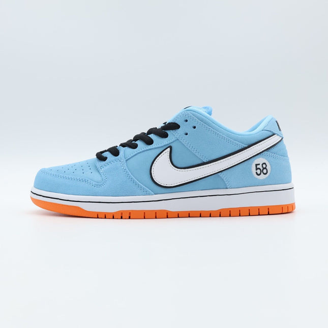 BQ6817-401 Nike SB Dunk Low Club 58 Gulf Racing Blue Chill Safety Orange (Men's)