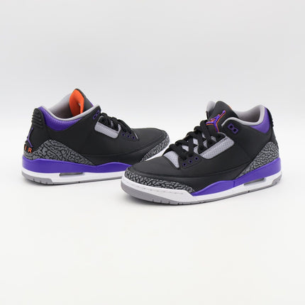 CT8532-050 Nike Air Jordan 3 Retro Black Court Purple Cement Grey White (Men's)