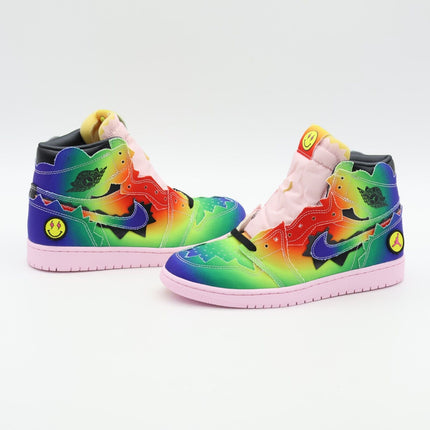 DC3481-900 Nike Air Jordan 1 Retro OG High J Balvin Raibow Pink Tie Dye (Men's)