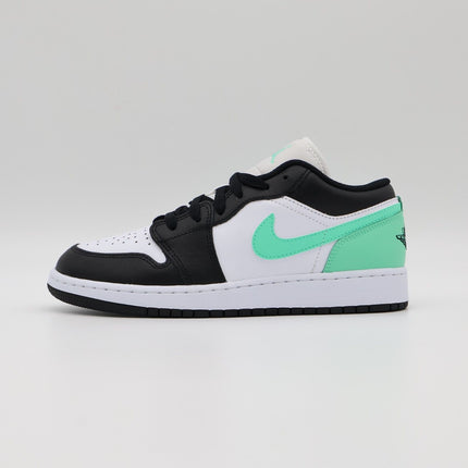 553560-131 Nike GS Air Jordan 1 Low White Green Glow Black