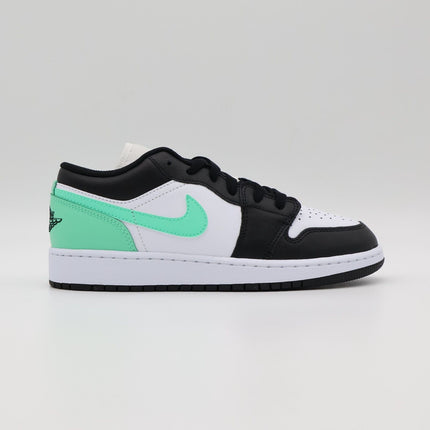 553560-131 Nike GS Air Jordan 1 Low White Green Glow Black