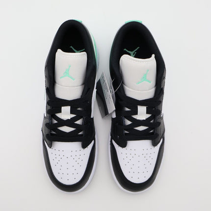 553560-131 Nike GS Air Jordan 1 Low White Green Glow Black