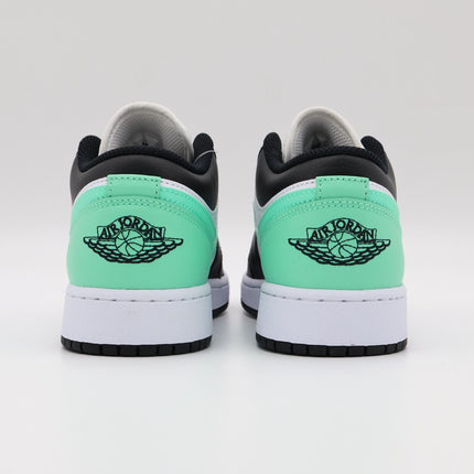 553560-131 Nike GS Air Jordan 1 Low White Green Glow Black