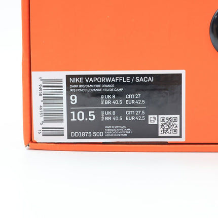 DD1875-500 Nike Vaporwaffle sacai Dark Iris Purple Orange White Black (Men's)