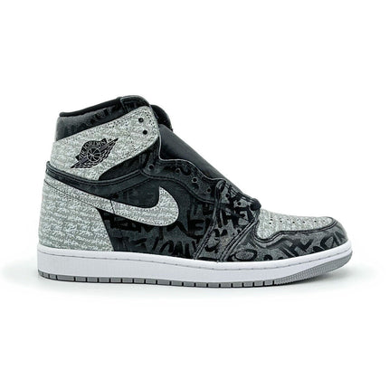 555088-036 Nike Jordan 1 High OG Rebellionaire Black White Particle Grey